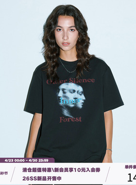 LR MADE 26SS 凉感Sorona® 幻影立体人像图案 圆领短袖印花T恤