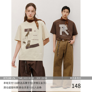 凉感Sorona® 26SS LR衍生元 素贴画印花 T恤 圆领短袖 MADE