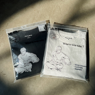 170 MADE 2件装 T恤 210G高支纯棉小领口圆领打底Tee单叠穿短袖