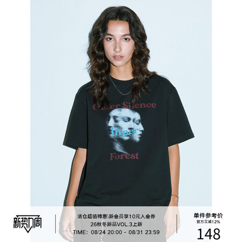 LR MADE 26SS 凉感Sorona® 幻影立体人像图案 圆领短袖印花T恤