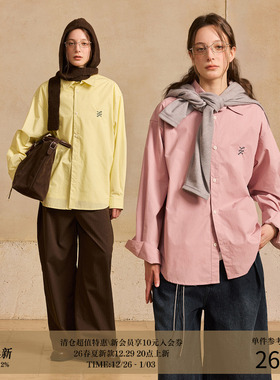 LR MADE 25AW Supima®匹马棉 低饱和色系 撞色刺绣休闲长袖衬衫