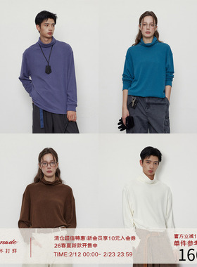 LR MADE 25AW EcoCosy®自发热保暖 雾感色 微绒感高领长袖衫T恤