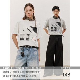 凉感Sorona® 26SS 飞鸟花卉版 画剪影 T恤 圆领印花短袖 MADE