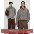 渐变色纽扣 大地色系 微泡泡肌理 格纹衬衫 25AW 复古长袖 MADE