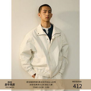 立翻领 复古酵洗 24AW 挺阔棉感廓形拉链四合扣外套夹克 MADE