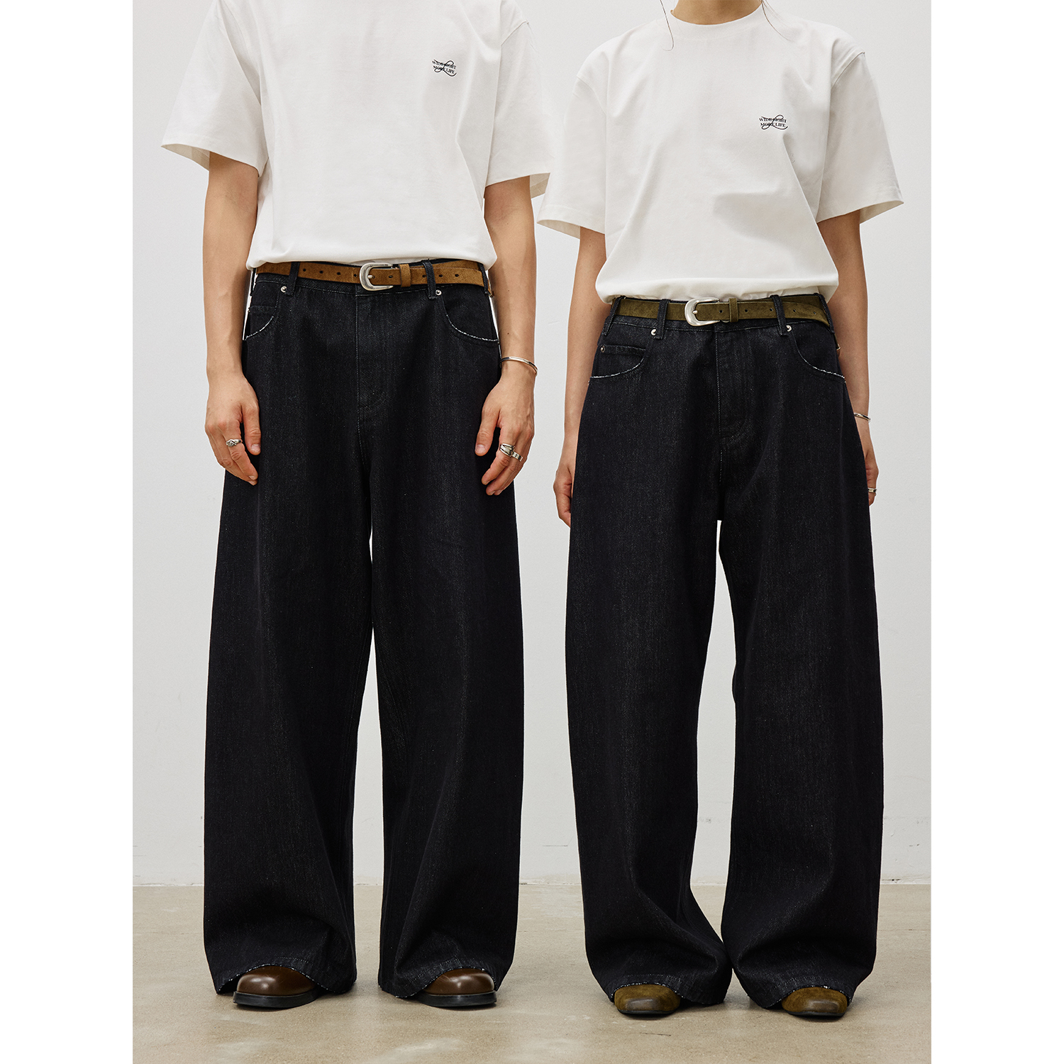LR MADE 25AW 14oz原色赤耳布 质感原牛 直筒宽松微弯刀牛仔长裤