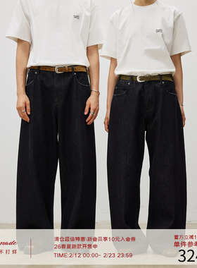 LR MADE 25AW 14oz原色赤耳布 质感原牛 直筒宽松微弯刀牛仔长裤