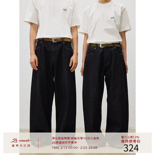 LR MADE 25AW 14oz原色赤耳布 质感原牛 直筒宽松微弯刀牛仔长裤