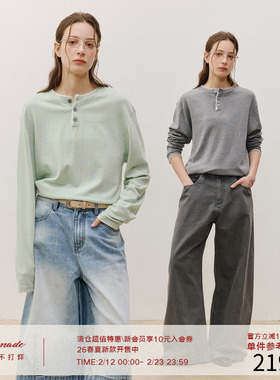 LR MADE 26SS 细腻桑蚕丝羊毛 撞色手缝线 开衩袖 长袖毛衣针织衫