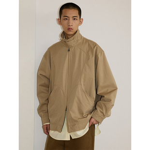 可拆卸挡片 活页弧形压线 24AW 廓形哈灵顿拉链外套夹克 MADE