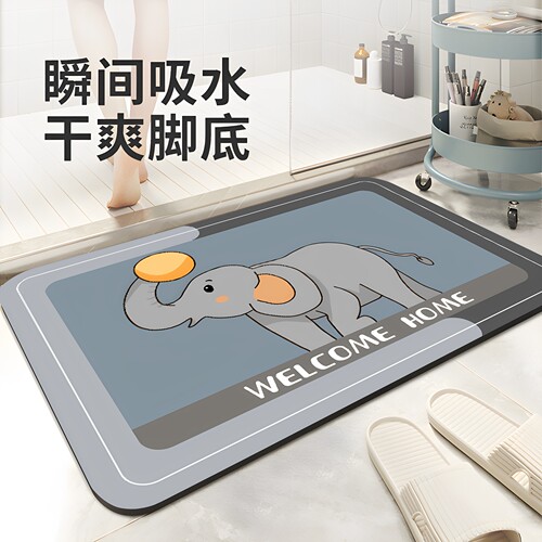 硅藻泥浴室地垫卫生间门口吸水垫
