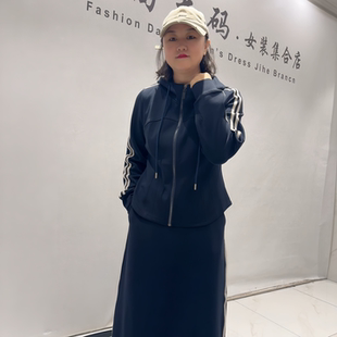 女权6520秋季新款欧货连帽外套加大码女装胖妹妹百搭显瘦上衣