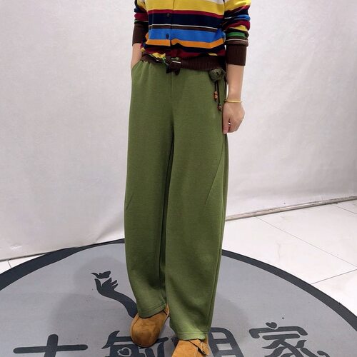 芮娜依莲秋冬新款大码女裤弯刀裤