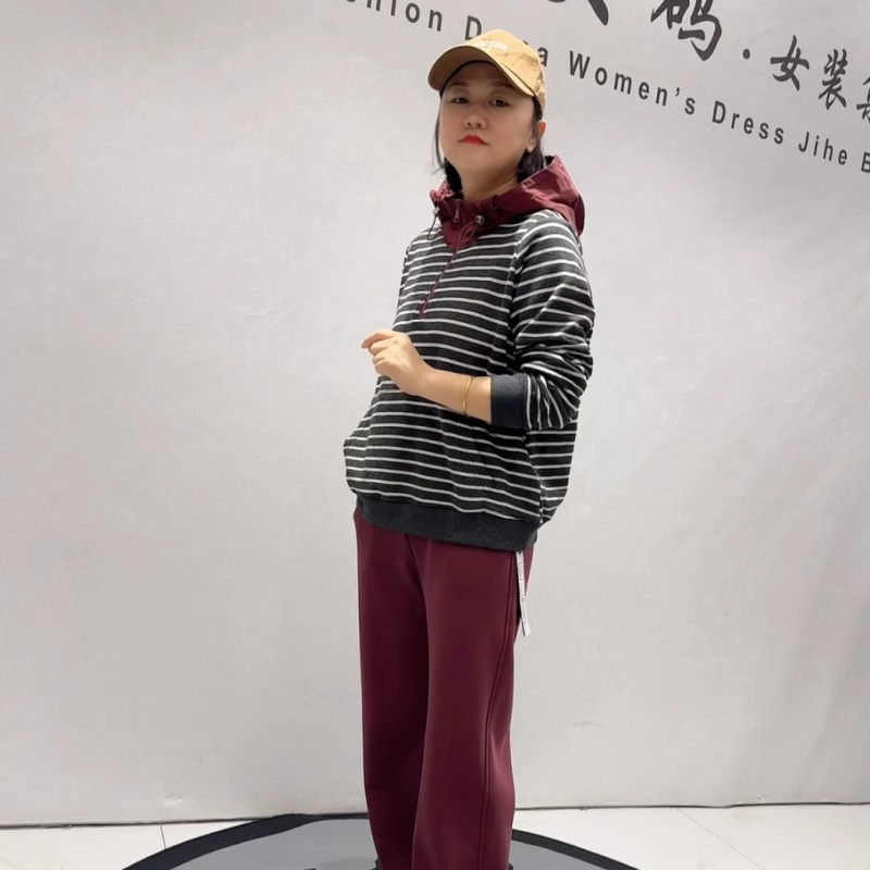 针丝缘子汇冬季新款欧货连帽卫衣