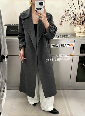 妃儿红秋冬新款大码显瘦大衣外套