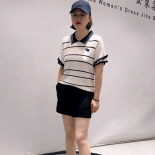 女装 芮娜依莲1345夏季 胖妹妹上衣女 加大码 短袖 新款 欧货减龄针织衫
