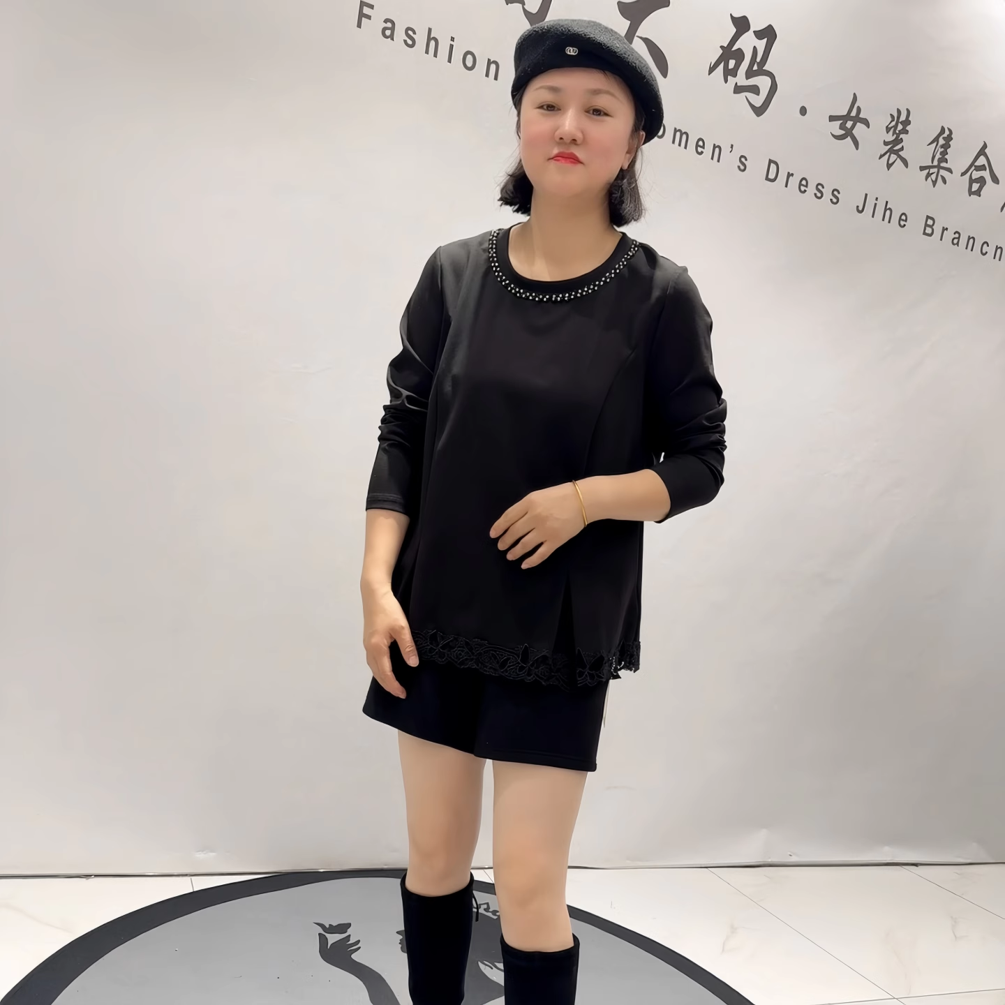 芮娜依莲年货新款大码气质衫上衣