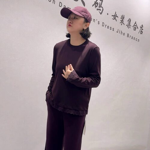 天娇一生水秋季新款大码长袖上衣
