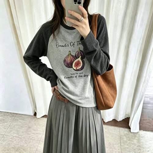 妃儿红秋季新款大码欧货长袖衫女