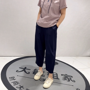 新款 胖妹妹百搭休闲裤 速干料女裤 女装 加大码 天骄一生水25218夏季
