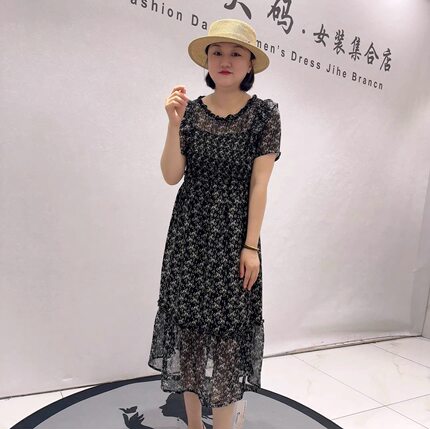 女权贵族31006夏季新款欧货连衣裙加大码女装胖妹妹显瘦气质裙子