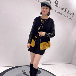 女装 欧货国风马夹加大码 胖妹妹气质百搭上衣 新款 5942芮娜依莲春季