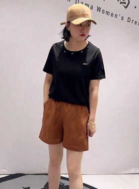 芮娜依莲1057夏季新款欧货短袖T加大码女装胖妹妹宽松显瘦半袖衫