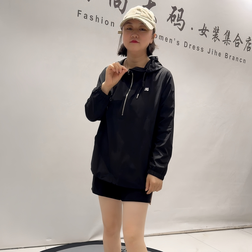 芮娜依莲秋季新款大码一手长帽衫