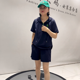 芮娜依莲5293夏季新款欧货速干套装加大码女装胖妹妹宽松显瘦套装