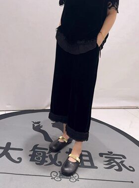 芮娜依莲初秋新款大码丝绒女裤子