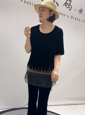 芮娜依莲初秋款大码一手长丝绒衫