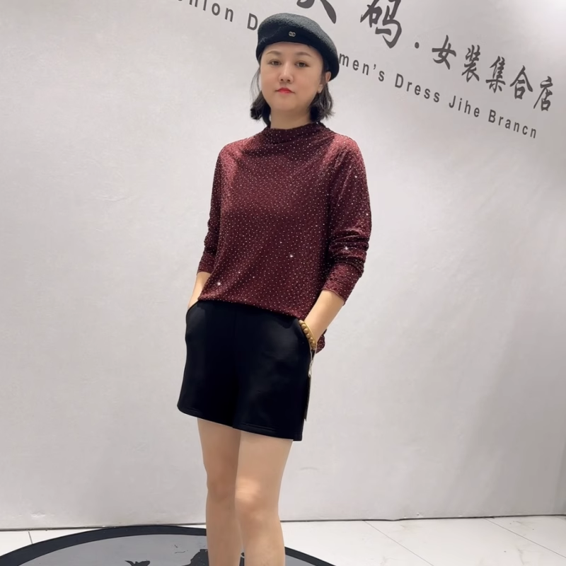 芮娜依莲秋冬款大码气质打底衫女