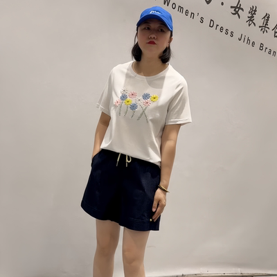 芮娜依莲夏季新款大码显瘦短袖T