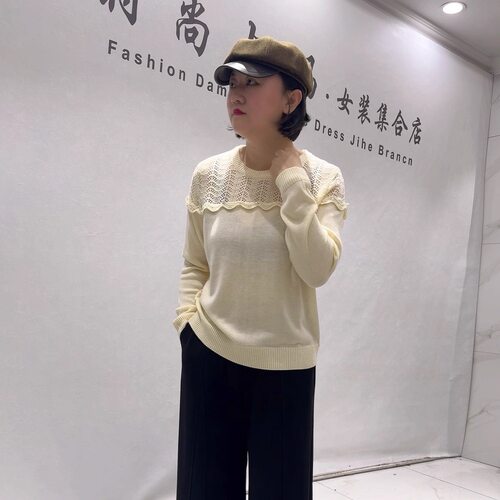 女权贵族秋冬新款大码针织衫上衣
