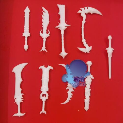 MEGA BLOKS WOW 魔兽世界 3D打印diy 自制白模武器玩具