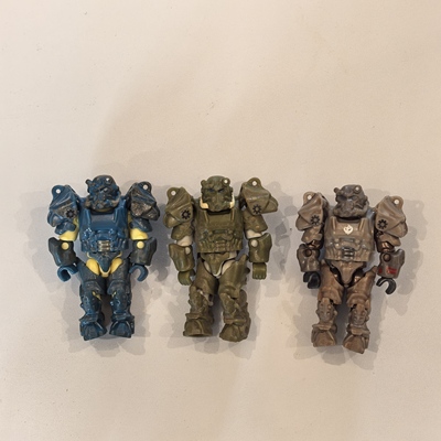 Fallout辐射T-60动力装甲积木玩具影视周边 散货人仔积木玩具