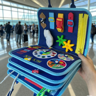 babybroll毛毡忙碌板蒙氏早教益智学习板儿童幼精细早教板玩具