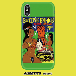 AlienTits vibe雷鬼部落插画适用于苹果iPhone安卓定制手机壳 牙买加reggae