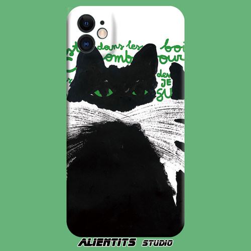 防摔定制猫苹果插画艺术可爱安卓