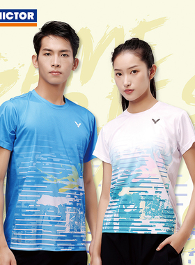 威克多VICTOR胜利羽毛球服运动T恤短袖T-40021男女速干上衣41021