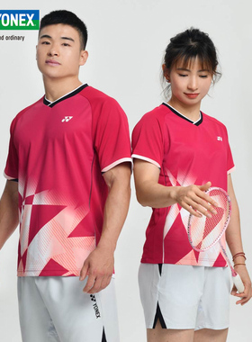 YONEX尤尼克斯YY羽毛球服男女省队比赛服速干运动T恤短袖110095
