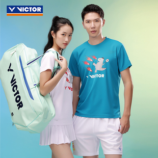 威克多VICTOR胜利羽毛球服男女运动短袖 40032速干休闲上衣 T恤T