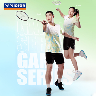41008速干透气修身 上衣T 威克多VICTOR胜利女羽毛球服运动T恤短袖