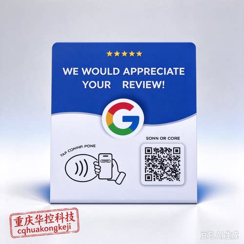 Google Review Tag NFC Card Tap Customizable Boost Business