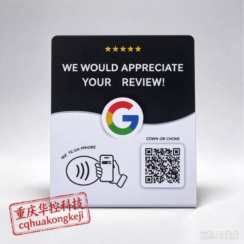 Black Google TAP REVIEW STAND QR CODE REVIEW SCAN for Salon