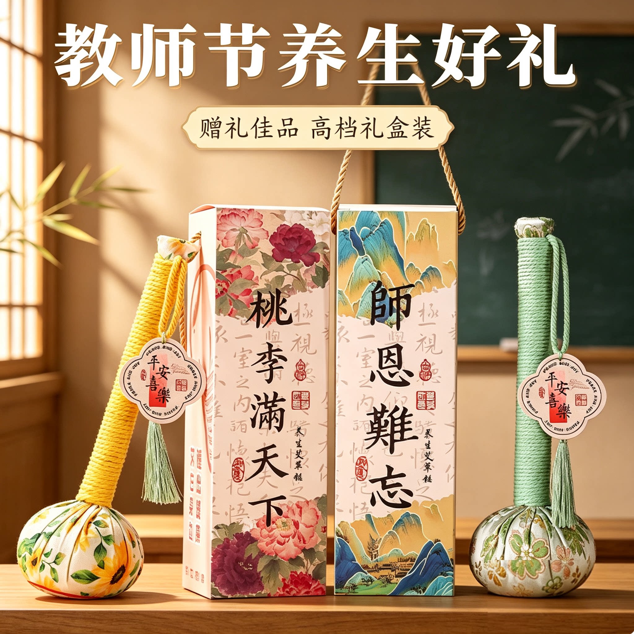 教师节礼物送女老师2026新款养生艾草锤礼盒活动伴手礼实用小礼品