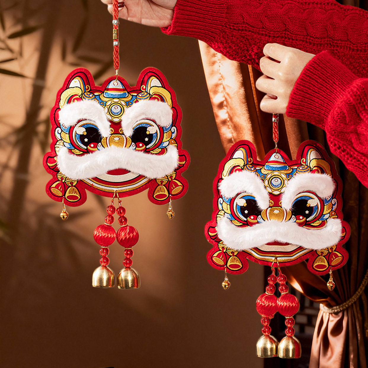 福旺年2026马年新年装饰醒狮福包挂件过年春节装饰用品,节庆用品/礼品,中国结,淘宝优惠券,粉丝福利购,淘宝优惠卷