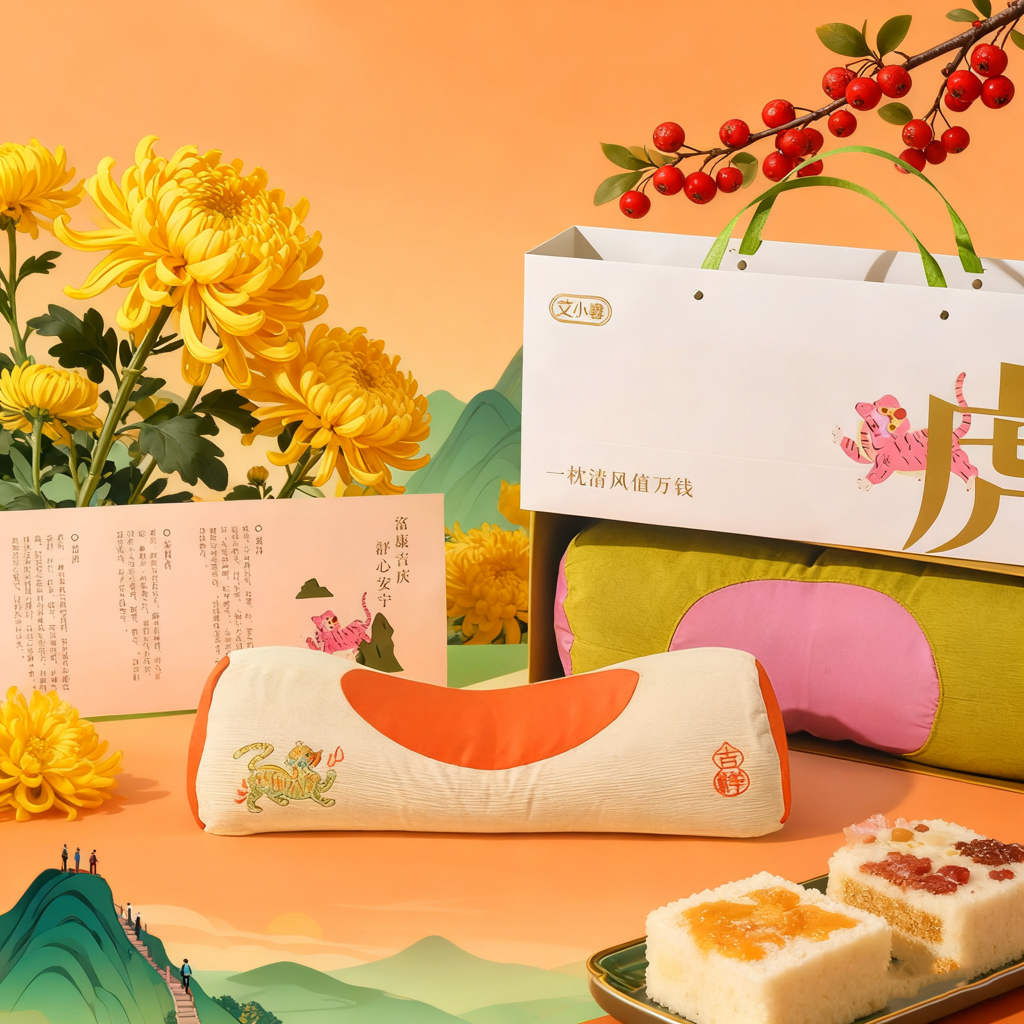 养生礼物重阳节实用高档礼品生日礼物中手工送客户艾草枕头伴手礼