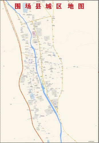2019年河北承德围场县主城区地图交通旅游街道小区房产楼盘学校