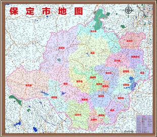 2019河北保定市百度版 地图涞源阜平曲阳望都顺平涞水定兴博野定州